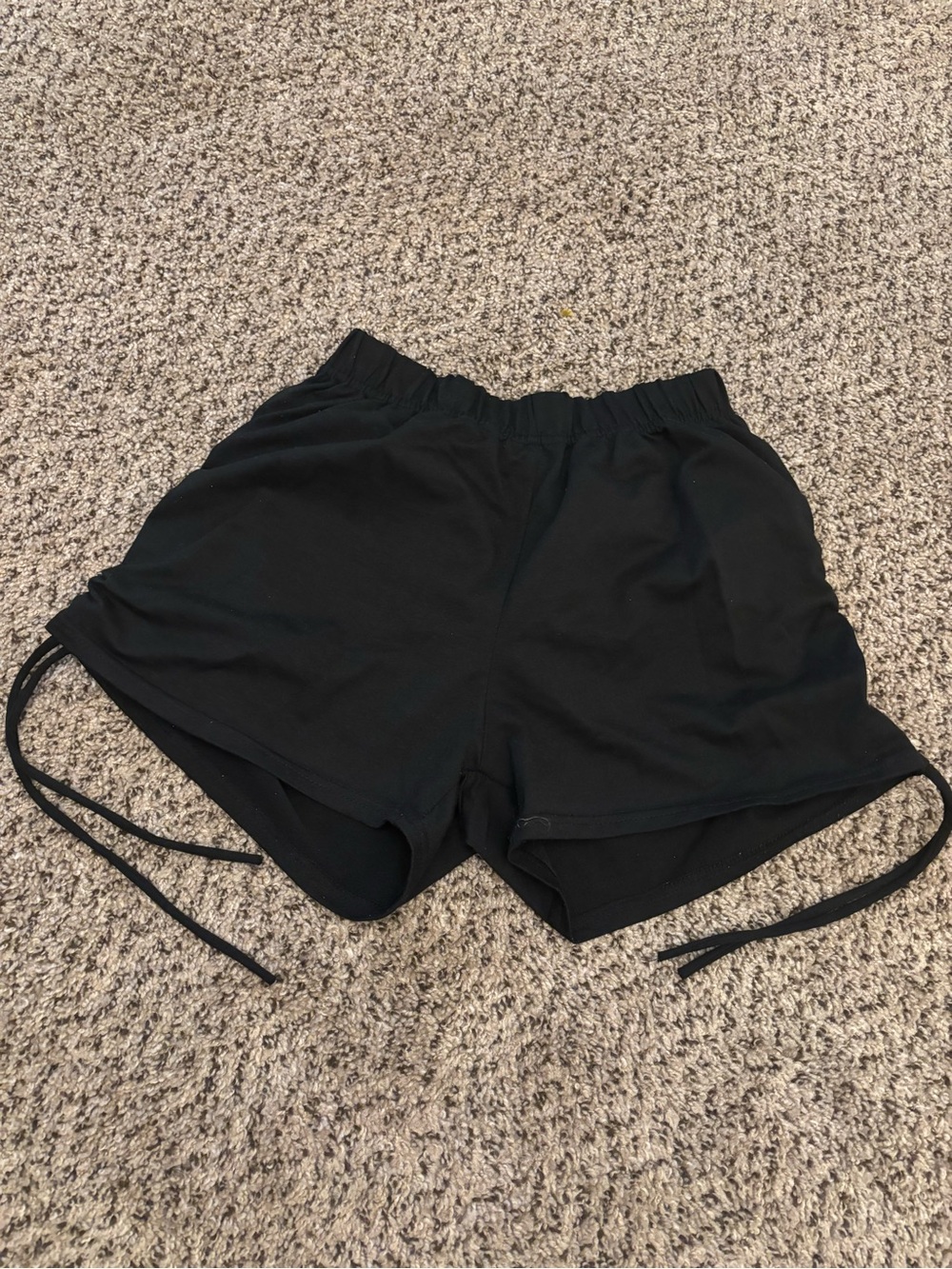 Women’s Black Drawstring Lounge Shorts